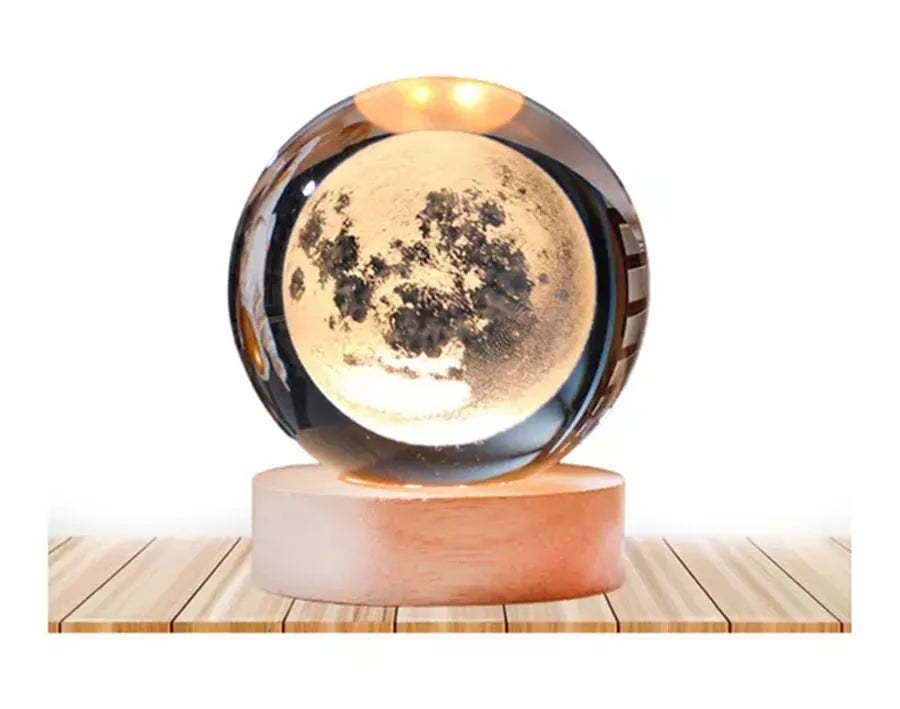 Lampara Luna Llena 3d Flotante